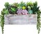 19 Pcs Artificial Succulent Arrangement in Wooden Planter Box – Mixed Faux Small Potted Plants Centerpiece for Farmhouse Table, Windowsill, Shelf, Mantel & Home Decor